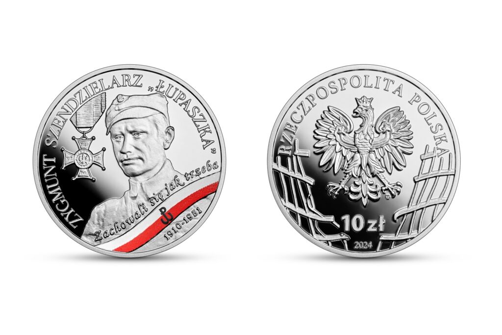 Moneta 10 zł 2024 Zygmunt Szendzielarz Łupaszka